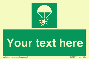 SL7231: Custom sign safe condition Rocket parachute flare