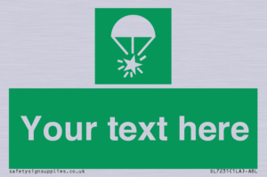 SL7231: Custom sign safe condition Rocket parachute flare