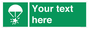 SL7231: Custom sign safe condition Rocket parachute flare