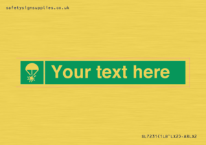 SL7231: Custom sign safe condition Rocket parachute flare