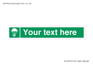 SL7231: Custom sign safe condition Rocket parachute flare