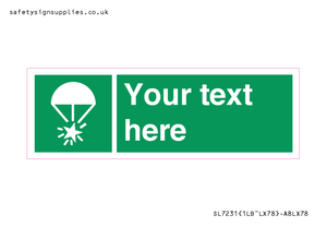 SL7231: Custom sign safe condition Rocket parachute flare