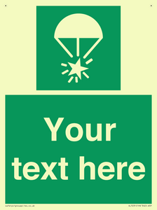 SL7231: Custom sign safe condition Rocket parachute flare