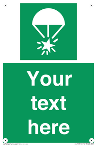 SL7231: Custom sign safe condition Rocket parachute flare