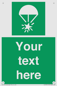SL7231: Custom sign safe condition Rocket parachute flare