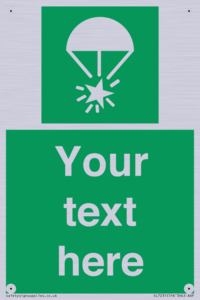 SL7231: Custom sign safe condition Rocket parachute flare