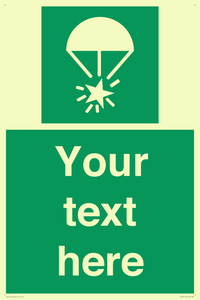 SL7231: Custom sign safe condition Rocket parachute flare