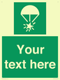 SL7231: Custom sign safe condition Rocket parachute flare