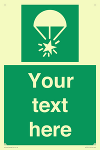 SL7231: Custom sign safe condition Rocket parachute flare