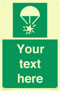 SL7231: Custom sign safe condition Rocket parachute flare