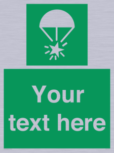 SL7231: Custom sign safe condition Rocket parachute flare