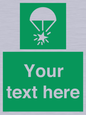 SL7231: Custom sign safe condition Rocket parachute flare