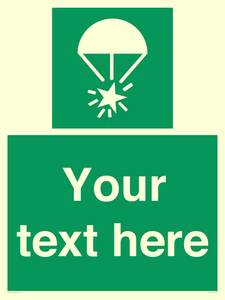 SL7231: Custom sign safe condition Rocket parachute flare