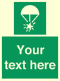 SL7231: Custom sign safe condition Rocket parachute flare