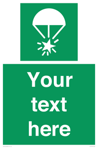 SL7231: Custom sign safe condition Rocket parachute flare