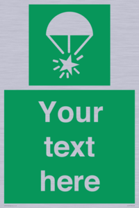 SL7231: Custom sign safe condition Rocket parachute flare
