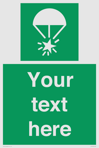 SL7231: Custom sign safe condition Rocket parachute flare