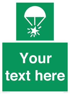 SL7231: Custom sign safe condition Rocket parachute flare