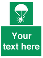 SL7231: Custom sign safe condition Rocket parachute flare