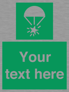 SL7231: Custom sign safe condition Rocket parachute flare
