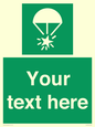 SL7231: Custom sign safe condition Rocket parachute flare