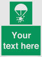 SL7231: Custom sign safe condition Rocket parachute flare