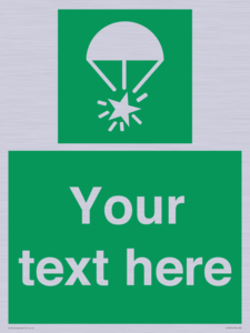 SL7231: Custom sign safe condition Rocket parachute flare