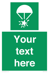 SL7231: Custom sign safe condition Rocket parachute flare