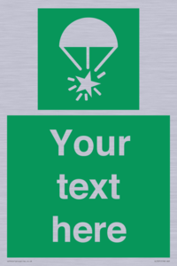SL7231: Custom sign safe condition Rocket parachute flare