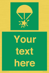 SL7231: Custom sign safe condition Rocket parachute flare