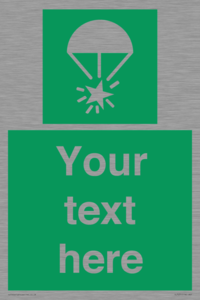 SL7231: Custom sign safe condition Rocket parachute flare