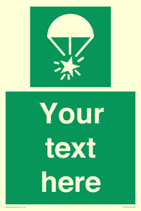 SL7231: Custom sign safe condition Rocket parachute flare