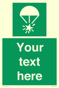 SL7231: Custom sign safe condition Rocket parachute flare