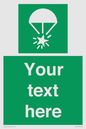 SL7231: Custom sign safe condition Rocket parachute flare
