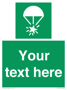 SL7231: Custom sign safe condition Rocket parachute flare