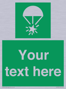 SL7231: Custom sign safe condition Rocket parachute flare