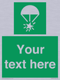SL7231: Custom sign safe condition Rocket parachute flare