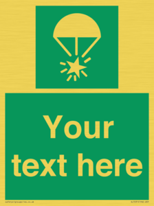 SL7231: Custom sign safe condition Rocket parachute flare
