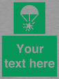 SL7231: Custom sign safe condition Rocket parachute flare
