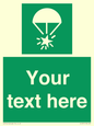 SL7231: Custom sign safe condition Rocket parachute flare