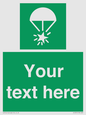 SL7231: Custom sign safe condition Rocket parachute flare