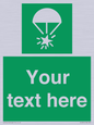 SL7231: Custom sign safe condition Rocket parachute flare