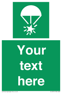 SL7231: Custom sign safe condition Rocket parachute flare