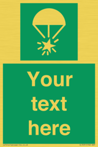 SL7231: Custom sign safe condition Rocket parachute flare