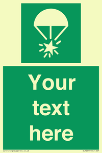 SL7231: Custom sign safe condition Rocket parachute flare