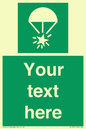 SL7231: Custom sign safe condition Rocket parachute flare