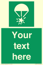 SL7231: Custom sign safe condition Rocket parachute flare