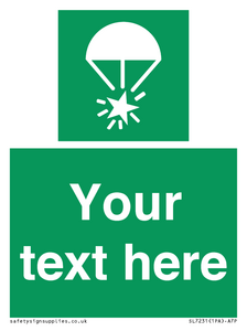 SL7231: Custom sign safe condition Rocket parachute flare