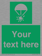 SL7231: Custom sign safe condition Rocket parachute flare