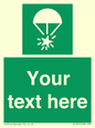 SL7231: Custom sign safe condition Rocket parachute flare